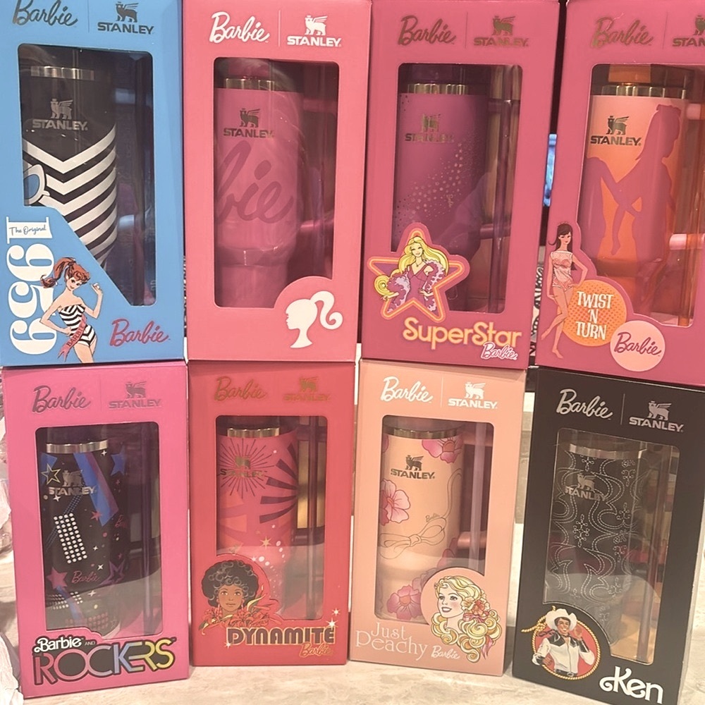 Stanley Limited Edition Barbie tumblers with handles- set 8